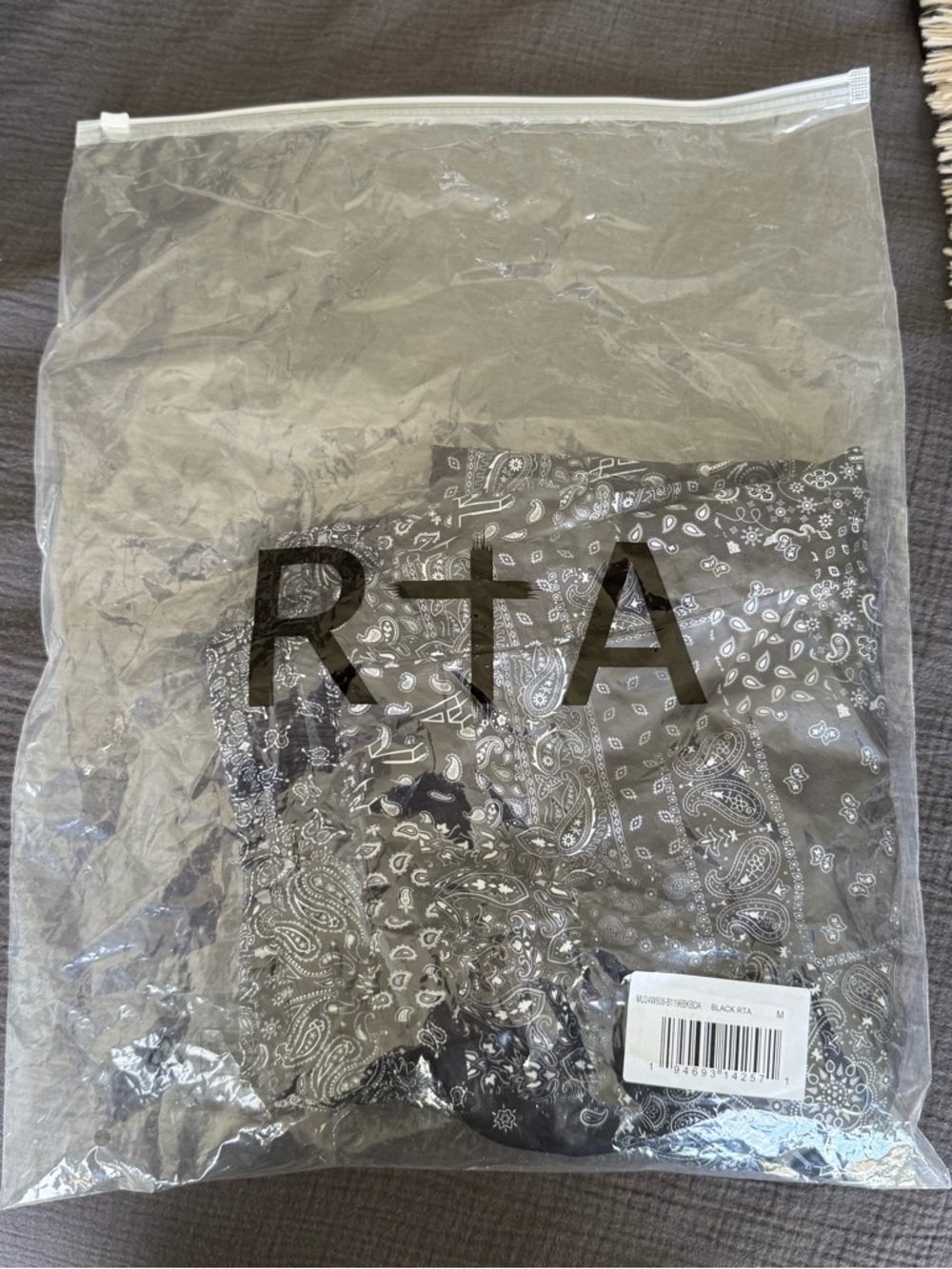 RTA Clyde Swim Short in Black Bandana Print - Picture 10 of 10